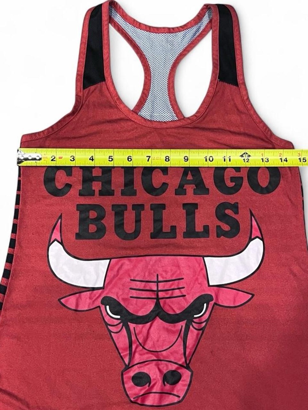 Chicago Bulls Red Racerback Fan Tank Top - Picture 3 of 5
